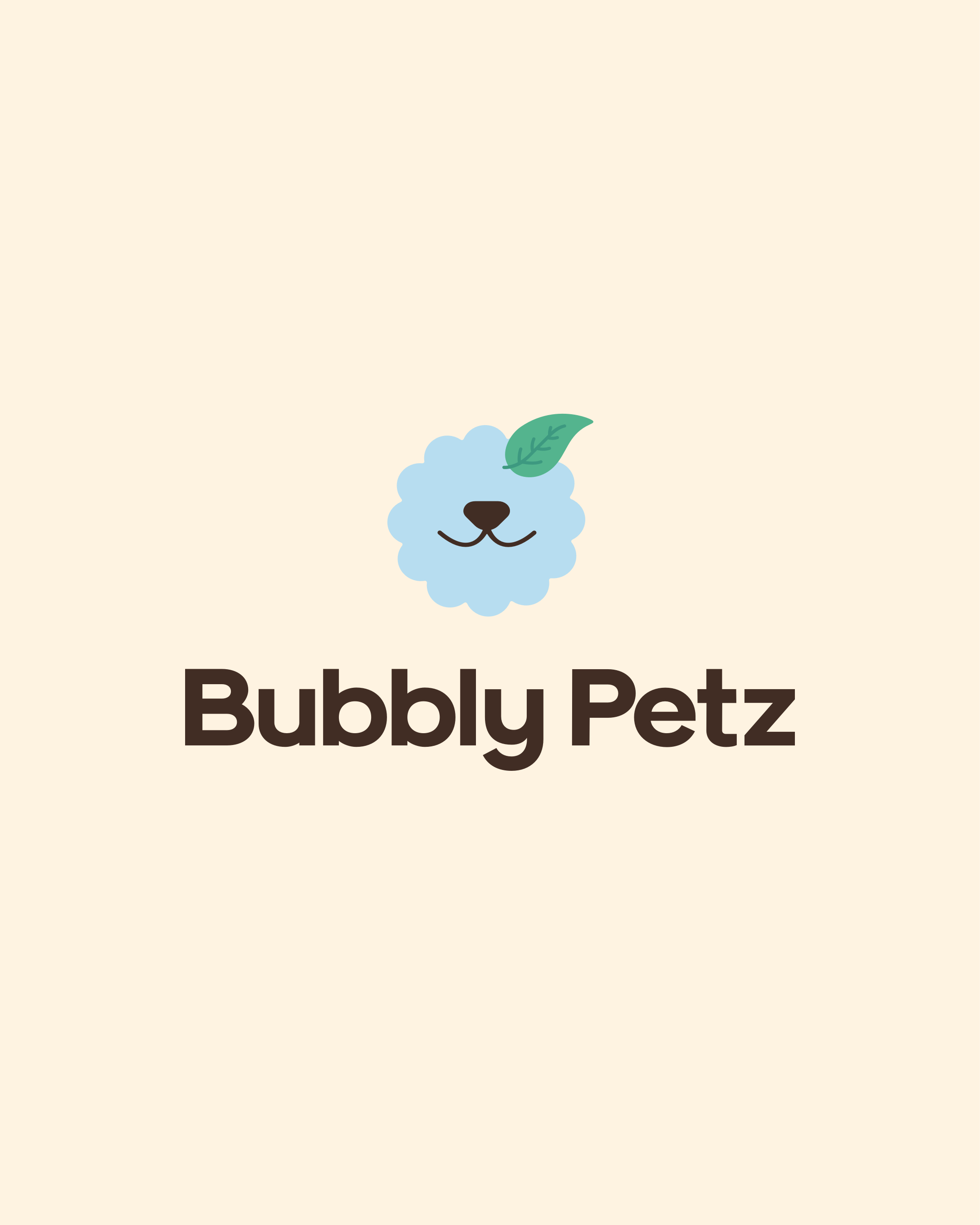 Our logo features a playful twist on cuteness, showcasing a dog's nose encased in a soft pastel bubble, seamlessly merging modern aesthetics with a charming and whimsical touch.